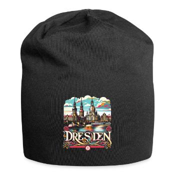 Dresden City Germany Souvenir - Jersey Beanie - black - Front