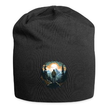 Forest Nature Trekking Adventure - Jersey Beanie - black - Front