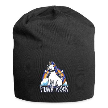 Licorne punk rock - Bonnet en jersey - noir - Devant