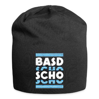 Basd Scho Boarisch Bayern Flagge Bayern Weiß Blau - Jersey-Beanie - Schwarz - Vorne