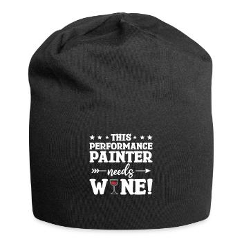 This Performance Painter Needs wine - Jersey Beanie - black - Front