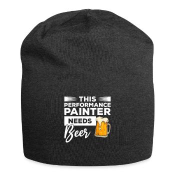 Ce peintre de performance a besoin de bière - Bonnet en jersey - charbon - Devant