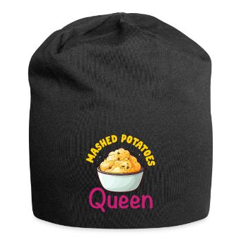 Mashed Potatoes Lover Funny Butter Potato Food - Jersey Beanie - black - Front