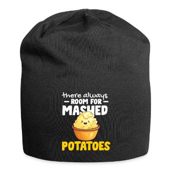 Mashed Potatoes Lover Funny Butter Potato Food - Jersey Beanie - black - Front