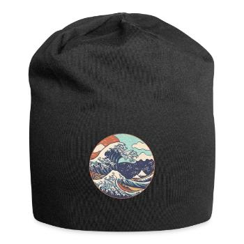 Kanagawa Japanese The great wave - Jersey Beanie - black - Front