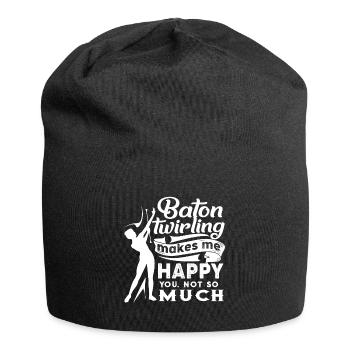 Baton Twirling Baton Twirling Makes Me Happy - Jersey Beanie - black - Front