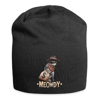 Meowdy Country Cowboy Vintage Western Cat - Jersey-Beanie - Schwarz - Vorne