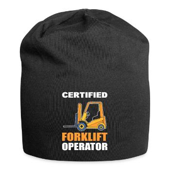 Certified Forklift Operator Gabelstaplerfahrer - Jersey-Beanie - Schwarz - Vorne