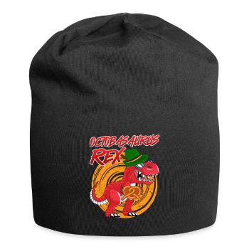Oktobasaurus Rex Dinosaurier Brezel - Jersey-Beanie - Schwarz - Vorne