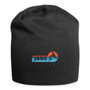 Wingfoil Surfer Birthday Vintage 1950's Born - Jersey Beanie - black - Front