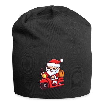 Weihnachtsmann Santa Fahrzeug - Jersey-Beanie - Schwarz - Vorne