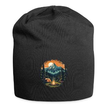 Forest Nature Trekking Adventure - Jersey Beanie - black - Front