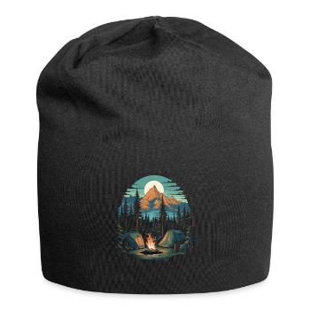 Wald-Natur-Trekking-Abenteuer - Jersey-Beanie - Schwarz - Vorne
