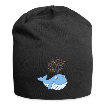 Carnival, Carnival, Confetti, Whale, Confetti Rain - Jersey Beanie - black - Front