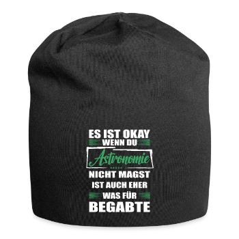Astronomie Lustiger Spruch für Mann & Frau - Jersey-Beanie - Schwarz - Vorne