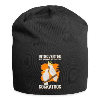 Kakadu Papageien Besitzer Kakadus Geschenk - Jersey-Beanie - Schwarz - Vorne