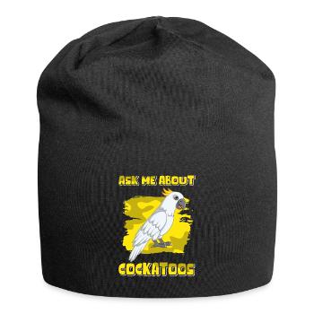 Kakadu Papageien Kakadus Geschenk - Jersey-Beanie - Schwarz - Vorne