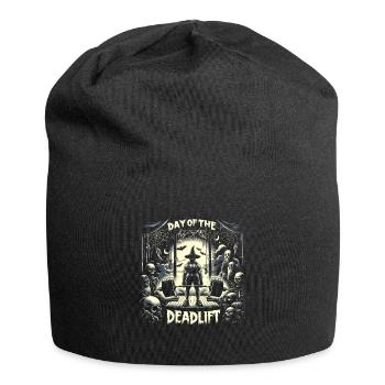 Tödlicher Deadlifter Horror: Bodybuilding und - Jersey-Beanie - Schwarz - Vorne