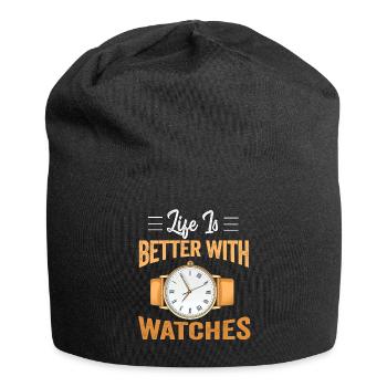 Watch Collector Horologist Collecting Watches - Jersey Beanie - black - Front