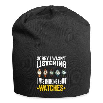 Watch Collector Horologist Collecting Watches - Jersey Beanie - black - Front