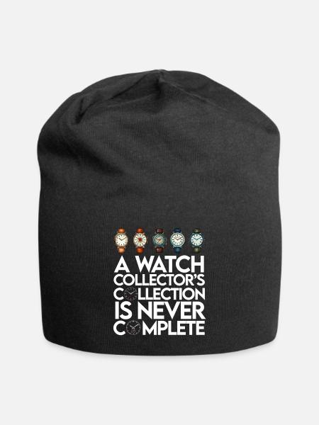 Uhrensammler Uhrmacher Sammeln von Uhren - Jersey-Beanie - Schwarz