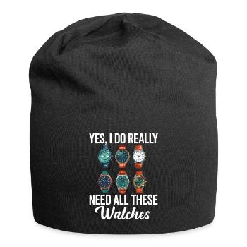 Watch Collector Horologist Collecting Watches - Jersey Beanie - black - Front
