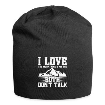 Accessoires de randonnée pour les amoureux des chiens pour les randonneurs - Bonnet en jersey - noir - Devant