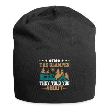 Backpack for camping and hiking glamping - Jersey Beanie - black - Front