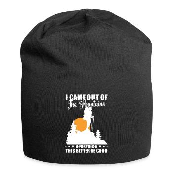 Wanderzubehör Mountaineer Hiker Berge - Jersey-Beanie - Schwarz - Vorne