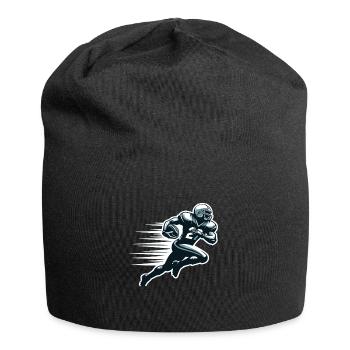 Footballeur, quarterback de football américain - Bonnet en jersey - noir - Devant