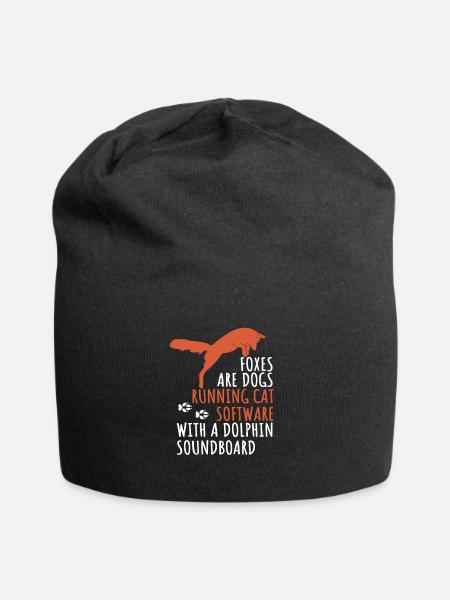 Füchse - Lustiger Spruch über Füchse Wald Hunde - Jersey-Beanie - Schwarz