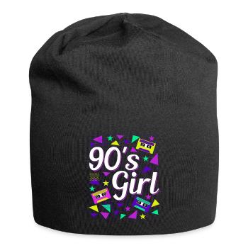 Retro 90's Girl Power Style Pop Culture - Jersey Beanie - black - Front