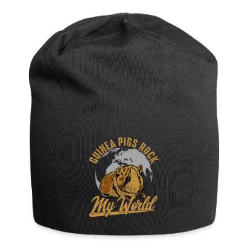 Guinea Pigs Rock My World Rodent Cavy Lover - Jersey Beanie - black - Front