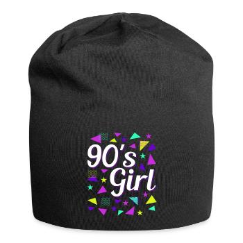 Retro 90's Girl Power Style Pop Culture - Jersey Beanie - black - Front