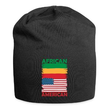 Fusion du drapeau de la fierté afro-américaine - Bonnet en jersey - noir - Devant