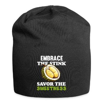 Durian Fruchtliebhaber Lustige Durio Zibethinus Männer - Jersey-Beanie - Schwarz - Vorne