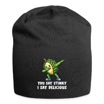 Durian Fruchtliebhaber Lustige Durio Zibethinus Männer - Jersey-Beanie - Schwarz - Vorne
