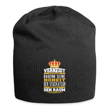 Witziges Stuckateur T-shirt Geschenk - Jersey-Beanie - Schwarz - Vorne