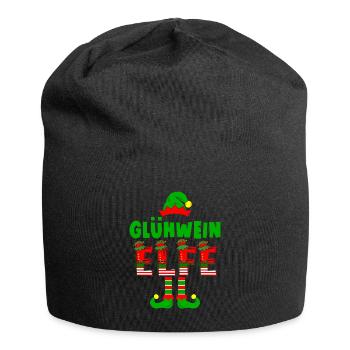 Glühwein Elfe Wichtel Weihnachtsmarkt - Jersey-Beanie - Schwarz - Vorne