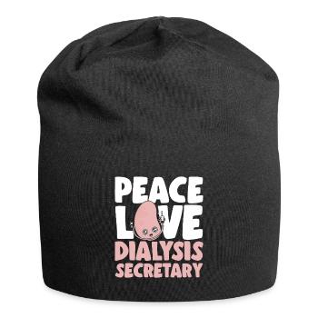 Dialyse Sekretärin Dialysefachkraft - Jersey-Beanie - Schwarz - Vorne