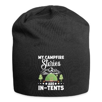 Camping Essentials Backpack for Camping and Hiking - Jersey Beanie - black - Front
