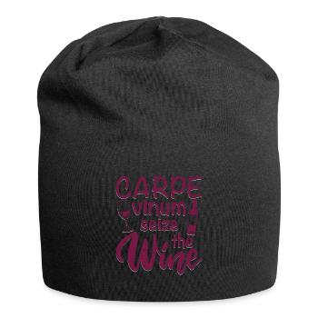 Carpe Vinum Saisir Le Vignoble Viticole - Bonnet en jersey - noir - Devant
