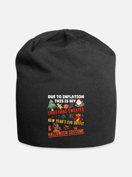 Lustiger Weihnachten Spruch Weihnachtsgeschenk - Jersey-Beanie - Schwarz