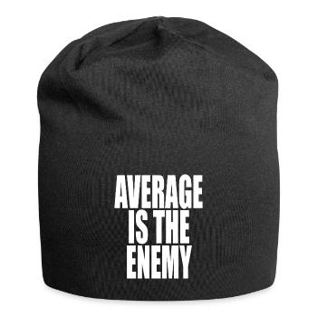 Average Is The Enemy Training Sport Laufen Fitness - Jersey-Beanie - Schwarz - Vorne