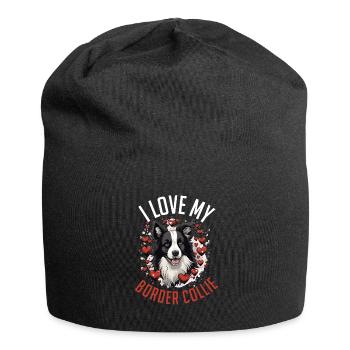 Chien Border Collie - J’adore mon Border Collie - Bonnet en jersey - noir - Devant