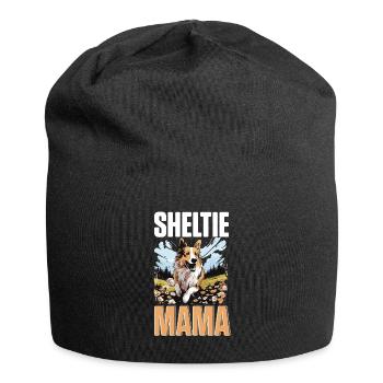 Shetland Sheepdog Dog Sheltie - Sheltie Mama - Jersey Beanie - black - Front