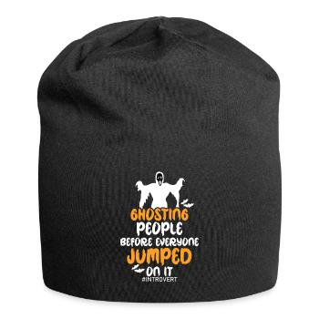 Unsozialer Anti-Halloween-Protest Skeptiker Introvertiert - Jersey-Beanie - Schwarz - Vorne