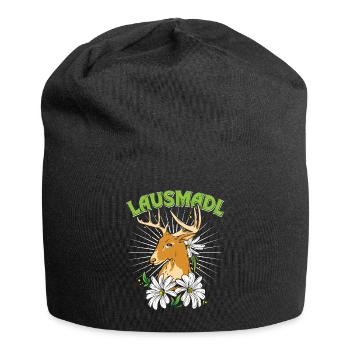 Lausmadl Bayerisches Trachten Shirt Frauen - Jersey-Beanie - Schwarz - Vorne