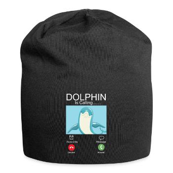 Dolphin Phone Display Dolphin Is - Jersey Beanie - black - Front