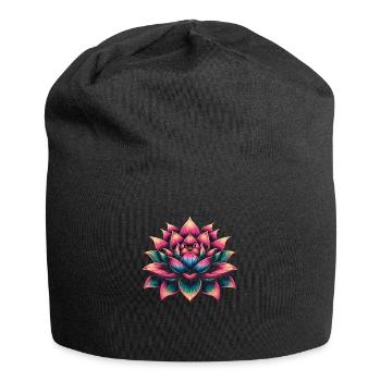 Fleur de lotus - Bonnet en jersey - noir - Devant